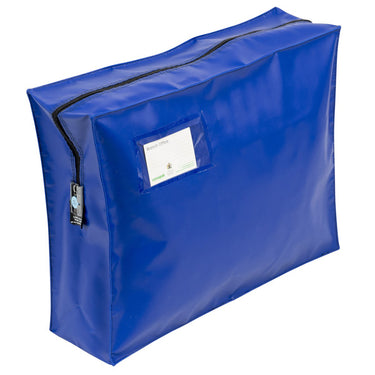Mail Bag with Gusset ZG4 Blue Button